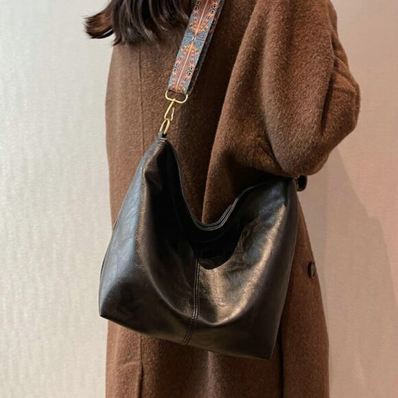 Hobo Bag for Women Crossbody Handbags Large Designer Ladies Bucket Purse PU Leat - Picture 8 of 8